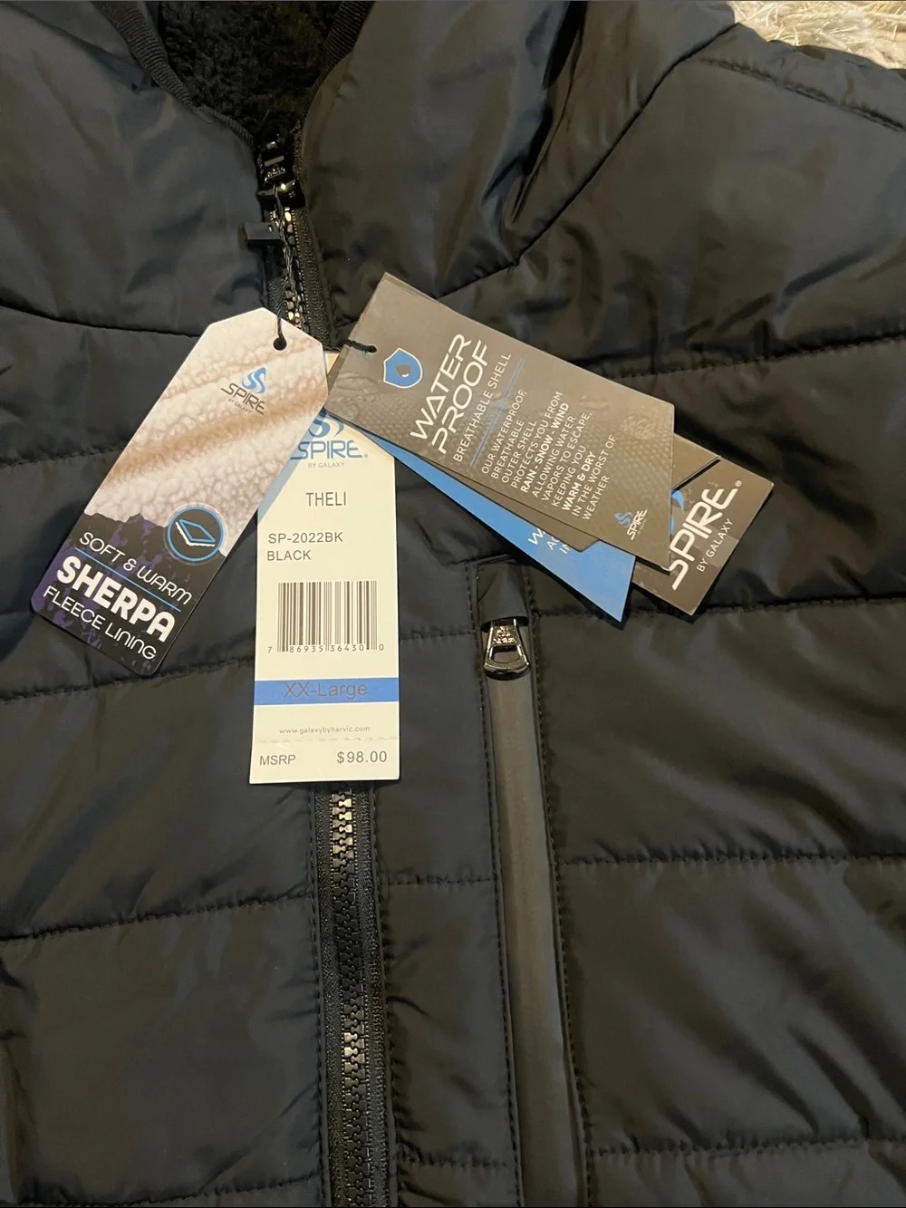 Spire by Galaxy Sherpa Lined Puffer Jacket
